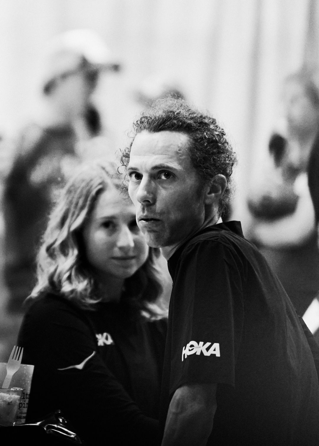 Close up of Jim and Jess at the UTMB Aid Station